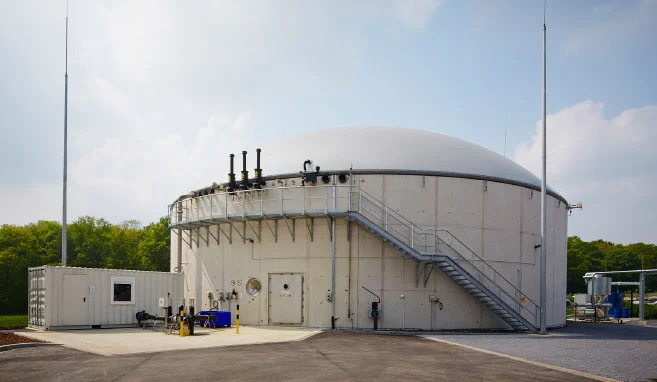 Biogasanlage als Einsatzbereich für Entschäumer.